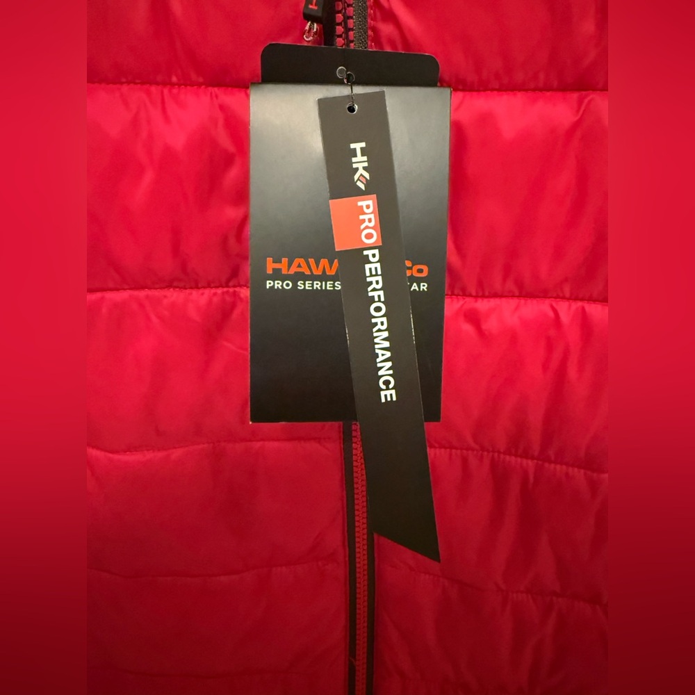 Hawke & Co Men's Red and Dark Gray Puffer Vest - Picture 8 of 11